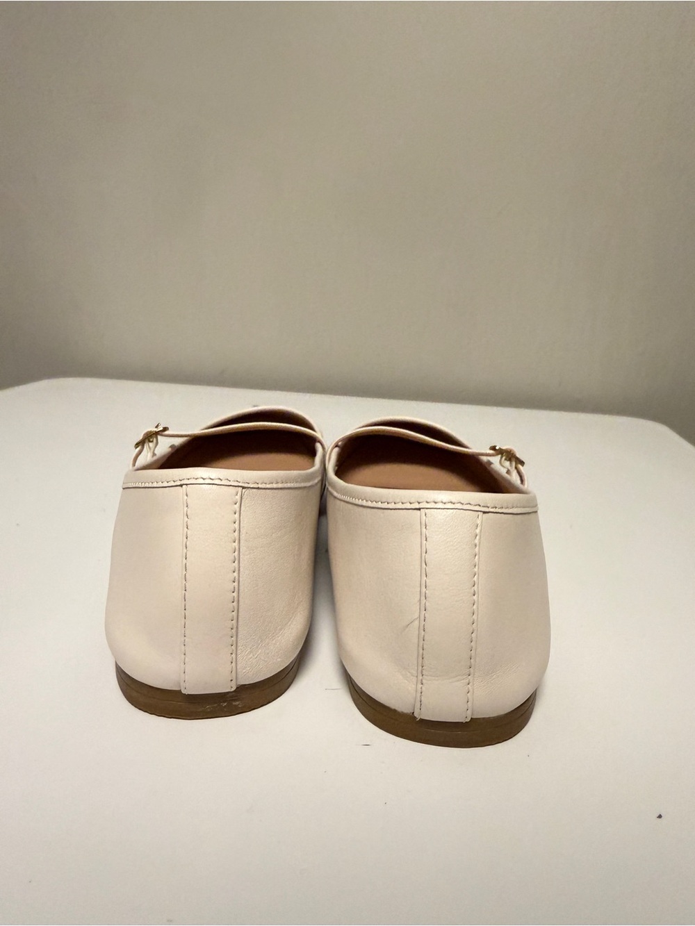 Cole Haan Yelena Mary Jane Ballet Flat, Ivory Leather Shoes Women’s US 8.5 B - Picture 4 of 9